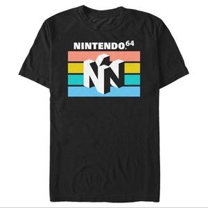 Nintendo N64 3D Logo T-shirt - black